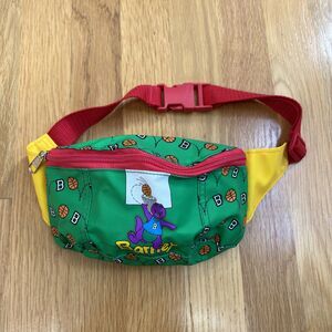 Vintage Barney Dinosaur 1992 Lyons Group Vinyl Belt Bag Fanny Pack Basketball